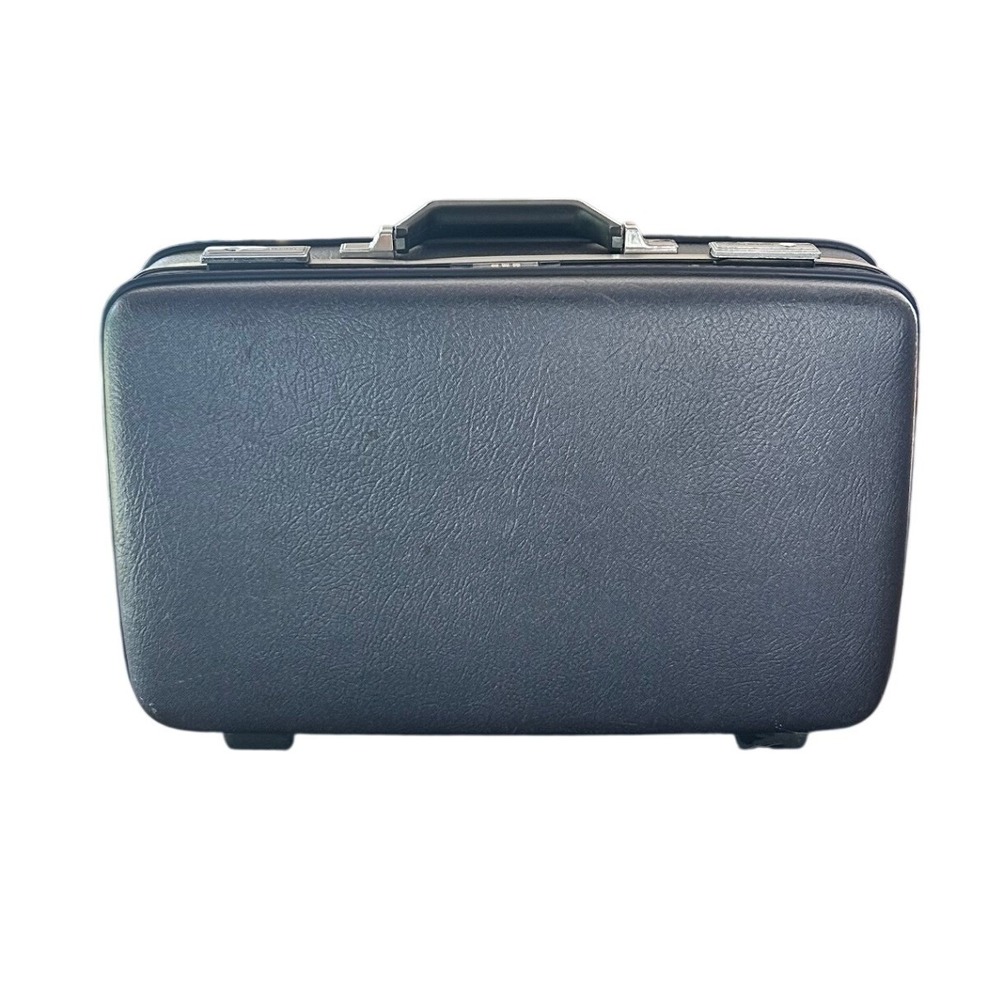 Vintage American Tourister Suitcase Luggage MCM Blue Hardshell Travel 70s 80s